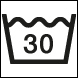 RECOMMENDED WASHING TEMPERATURE OF 30°